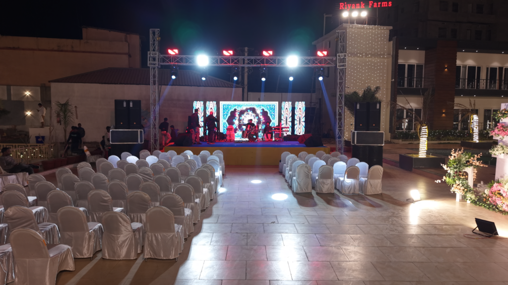 Sangeet area Riyank Farms at Patna