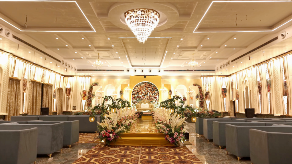 Full AC Hall at Riyank Farms Patna.